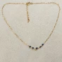 Collier MARGOT en plaqué or en perles de Saphir