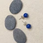 Clous d'oreilles en Argent 925 et Lapis Lazuli 8 mm