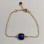 Bracelet chaîne dorée et Lapis Lazuli