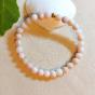 Bracelet en perles d'Opale rose 6 mm