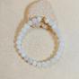 Bracelet en perles de Pierre de Lune blanche 6 mm
