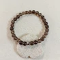 Bracelet en perles de Quartz fumé 6 mm