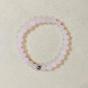 Bracelet en perles de Quartz rose 6 mm